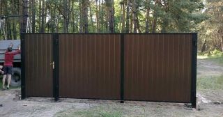 Купить распашные ворота из профнастила Конаково, цена от 2787 руб.